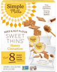 Simple Mills Snack Packs Honey Cinnamon Seed  Nut Flour Sweet Thins Paleo Friendly  Delicious Sweet Thin Cookies Good for Snacks Nutrient Dense 8 Pack Pack of 1