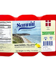 Sanniti Mackerel Fillets in Lemon Oil with Crushed Pepper  Super Food  High in Protein  High in Omega 3 44 oz Pack of 3