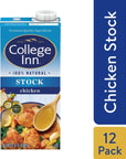 COLLEGE INN Chicken Stock, 32 oz (Pack of 12) Carton