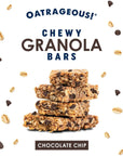 OATRAGEOUS Chewy Granola Bars Chocolate Chip Granola Bar Made with Whole Grain Oats for Protein Healthy Grains and Fiber Healthy Snacks for Adults and Kids Snack or Breakfast Bars 10 Pack