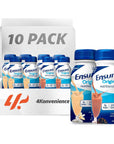 Ensure Original Nutrition Meal Replacement Shake 10 Pack Variety Pack Vanilla  Milk Chocolate  8 Fl Oz With Fiber gluten free  In 4K Logistics Packaging 10 Count