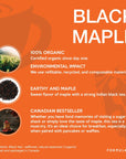 Black Maple Tea by Tea Formula  Black Tea Safflower  20 Organic Pyramid Teabags  Organic Tea Blend  Dessert Tea  Earthy and Maple  High Caffeine