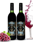 Amor Vines Grape Juice  From the Grape Vine to Your Table  No Sugar Water or Preservatives Added  Natural Non Alcoholic Concord Grape Juice  3 Year Shelf Life  50 Fl Oz  Pack of 2