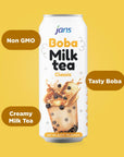 Jans Boba Milk Tea Original Flavor Thick Sweet and Creamy Milk tea beverages with tapioca bubble boba milky boba taiwanese tea 169 fl oz per can Pack of 6