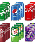 Soda Variety Pack Assortment of 6 Flavor - 12 FLoz. cans (18 Pack)