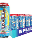 G Fuel Blue Bomber Slushee  Icy Blue Raspberry Slush Energy Drink Inspired by Mega Man 16 oz can 12pack case