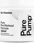 Do Vitamins PurePump - All-Natural Clean Pre-Workout Powder, Boost Energy, Focus, Pumps, Endurance, Paleo, Keto, Vegan, Citrulline, Beta Alanine, Unflavored (30 Servings)