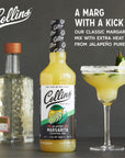 Collins Jalapeno Margarita Mix  Made With Real Jalapeno Puree and Lime Lemon and Orange Juice With Natural Flavors Cocktail Recipe Ingredient Home Bar accessories Cocktail Mixers 32 fl oz