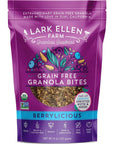 Lark Ellen Farm Grain Free Paleo Granola Bites Certified Organic Vegan Snacks and Cereal made from Sprouted and Activated Nuts and Seeds Berrylicious 8 Oz