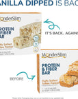 WonderSlim Protein & Fiber Bar, Salted Toffee Pretzel, 15g Protein, 7g Fiber, Gluten Free (7ct)