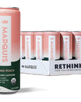 Marquis - Natural Energy Drink - Lychee Peach - 12 oz Cans - 12 Pack