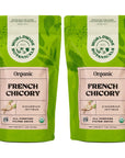 Worldwide Botanicals Organic French Chicory Root  Brew Like Coffee Blend Roasted Chicory Root With Coffee Coffee Alternative Acid Free Caffeine Free Kosher 1 Pound Pack of 2