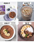 ALPINO Peanut Butter Super Oats Chocolate  21 High Protein  Made with Rolled Oats Chocolate Peanut Butter  Cocoa  No Added Sugar  Salt  GlutenFree  Vegan 352 oz