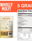 Wholly Moly 5 Grains Cereal MultiGrain Oatmeal of rye barley oats wheat and Khorasan wheat High Fiber No Sugar Added All Natural Vegan Friendly Whole Grain Council Certified