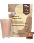 FlavCity Protein Powder Smoothie, Chocolate Peanut Butter - 100% Grass-Fed Whey Protein Smoothie with Collagen (25g of Protein) - Gluten Free & No Added Sugars (37.39 oz)