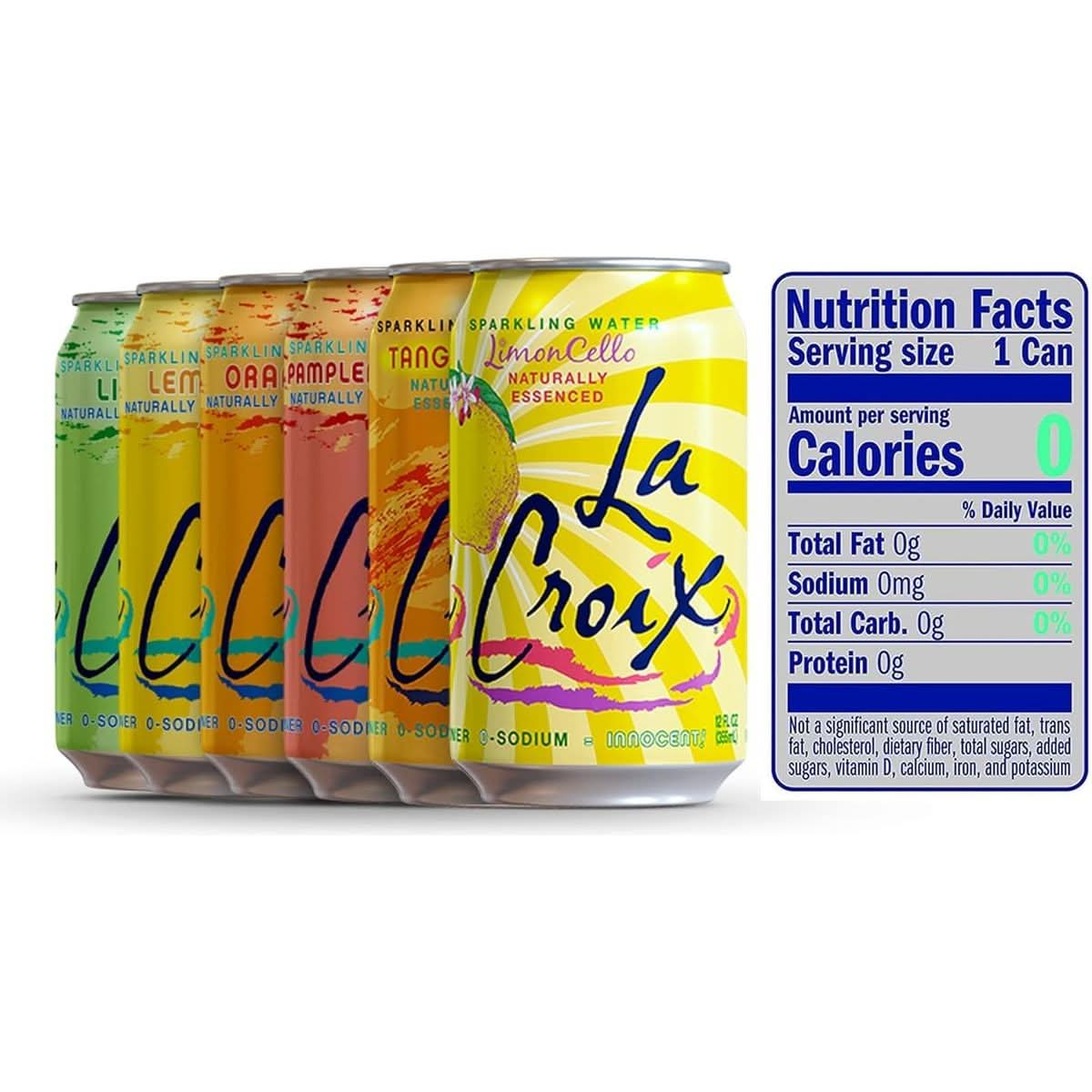 LaCroix Sparking Water Summer Citrus Variety 6 Flavors 12 fl Ounce  Pack of 24