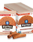 Rip Van Wafels Snickerdoodle Stroopwafels  Healthy Snacks  Non GMO Keto Friendly  Office Snacks  Low Sugar 3g  Low Calorie  12 Pack