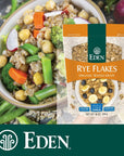 Eden Organic Rye Flakes 16 oz Toasted and Rolled 100 Whole Grain Cereal Hot or Cold