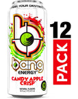 Bang Candy Apple Crisp Energy Drink 0 Calories Sugar Free 16 Fl Oz Pack of 12