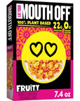 Eat Your Mouth Off Breakfast Cereal, Plant Based Cereal, Protein Snack, Fruity, 7.4oz Box (1 Box)