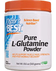 Doctor's Best Pure L-Glutamine Powder, Supports Muscle Mass, Strength & Post-Workout Recovery, Amino Acid, 300g