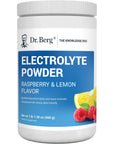 Dr. Berg Hydration Keto Electrolyte Powder - Enhanced w/ 1,000mg of Potassium & Real Pink Himalayan Salt (NOT Table Salt) - Raspberry & Lemon Flavor Hydration Drink Mix Supplement - 100 Servings