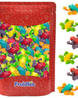 Fruidles Rainforest Gummi Frogs Candy Assorted Fruit Flavors Gummies Allergy Friendly NonGMO No Artificial Sweeteners Gummy 8oz Bag