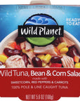 Wild Planet ReadytoEat Wild Tuna Bean  Corn Salad with Organic Sweetcorn Red Peppers and Carrots 56oz Pack of 1