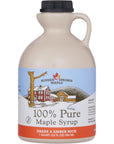 Hidden Springs Maple Amber Rich Quart 100 Pure Maple Syrup USACAN BPAfree Jug