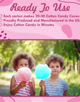 Cotton Candy Floss Sugar Package of 2ctPink Vanilla and Blue Raspberry2lb Each Flavor 2ct2lb Jars