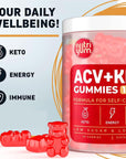 nutriyum ACV Keto Gummies 1500 mg - Low Carb Low Sugar Apple Cider Vinegar Gummies - Keto ACV Gummies for Women & Men - 60 pcs