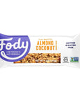 Fody Foods Vegan Protein Nut Bars, Almond and Coconut Flavor, 6g Protein per Bar, Low FODMAP Certified, Gut & IBS Friendly, 12 Count