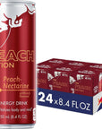 Red Bull Peach Edition Energy Drink - 8.4 Fl Oz - 24 Cans (6 Packs of 4)