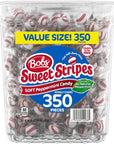 Bobs Sweet Stripes Soft Peppermint Candy, 350 Individually-Wrapped Pieces ,3.9 Pound Tub