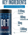 Siren Labs D1-T Strength Testosterone Booster for Men Mass Gainer with D-Aspartic Acid - Monster Muscle Mass-Building - Test Booster Suppression of Estrogen Anabolic Muscle Growth (120 Capsules)