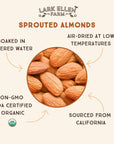 Lark Ellen Farm Raw Almonds Sprouted Unsalted Steam Pasteurized Certified USDA Organic GlutenFree Whole Shelled California Premium Nuts 10 oz 3 Pack