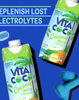 Vita Coco Coconut Water Naturally Hydrating Electrolyte Drink Smart Alternative to Coffee Soda and Sports Drinks Gluten Free Pineapple 169 Fl Oz Pack of 12 2028 Fl Oz