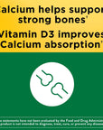 Nature Made Calcium 600 mg with Vitamin D3, Dietary Supplement for Bone Support, 220 Tablets