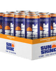 Sunshine Sparkling Energy Drink Clementine Twist Vitamin C Electrolytes 70mg Natural Caffeine 12oz Pack of 12