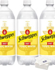 Schweppes Diet Tonic Water 1 Liter Bottles Pack of 3