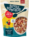 Seven Sundays Rise and Shine Muesli Cereal - 10 Oz Pouch - Strawberry Banana Nut - Certified Gluten Free Muesli - Non GMO, No Refined Sugar and Kosher