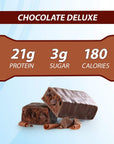 Pure Protein Bars High Protein Nutritious Snacks to Support Energy Low Sugar Gluten Free Chocolate Deluxe 6 Count Pack of 2