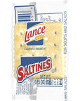 Lance Saltines Crackers  Single Serve Packs  2 Crackers per pack  50 Packs