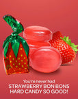 Strawberry Flavored Hard Candy Bulk Pack 2 Pounds About 120 Count