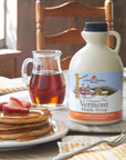 Hidden Springs Maple Organic Vermont Maple Syrup Grade A Amber Rich 32 Ounce 1 Quart Family Farms BPAfree Jug