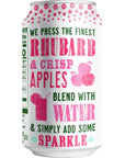 Cawston Press Sparkling Water Rhubarb  Crisp Apple 11 Fl Oz Pack of 4