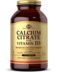 Solgar Calcium Citrate with Vitamin D3, 240 Tablets - Promotes Healthy Bones & Teeth, Supports Musculoskeletal & Nervous Systems - Non-GMO, Gluten Free, Dairy Free, Kosher, Halal - 60 Servings