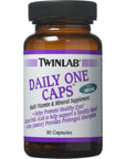 Twinlab Daily One Caps with Iron - Nutritional Supplement with Iron, Zinc, B Vitamins, and More - 90 Capsules