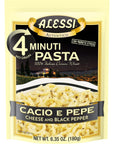 Alessi 4 Minute Pasta One Dish Quick Meals Stovetop or Microwave Dinner or Side Ready in Minutes Cheese  Black Pepper 635 Ounce Pack of 6