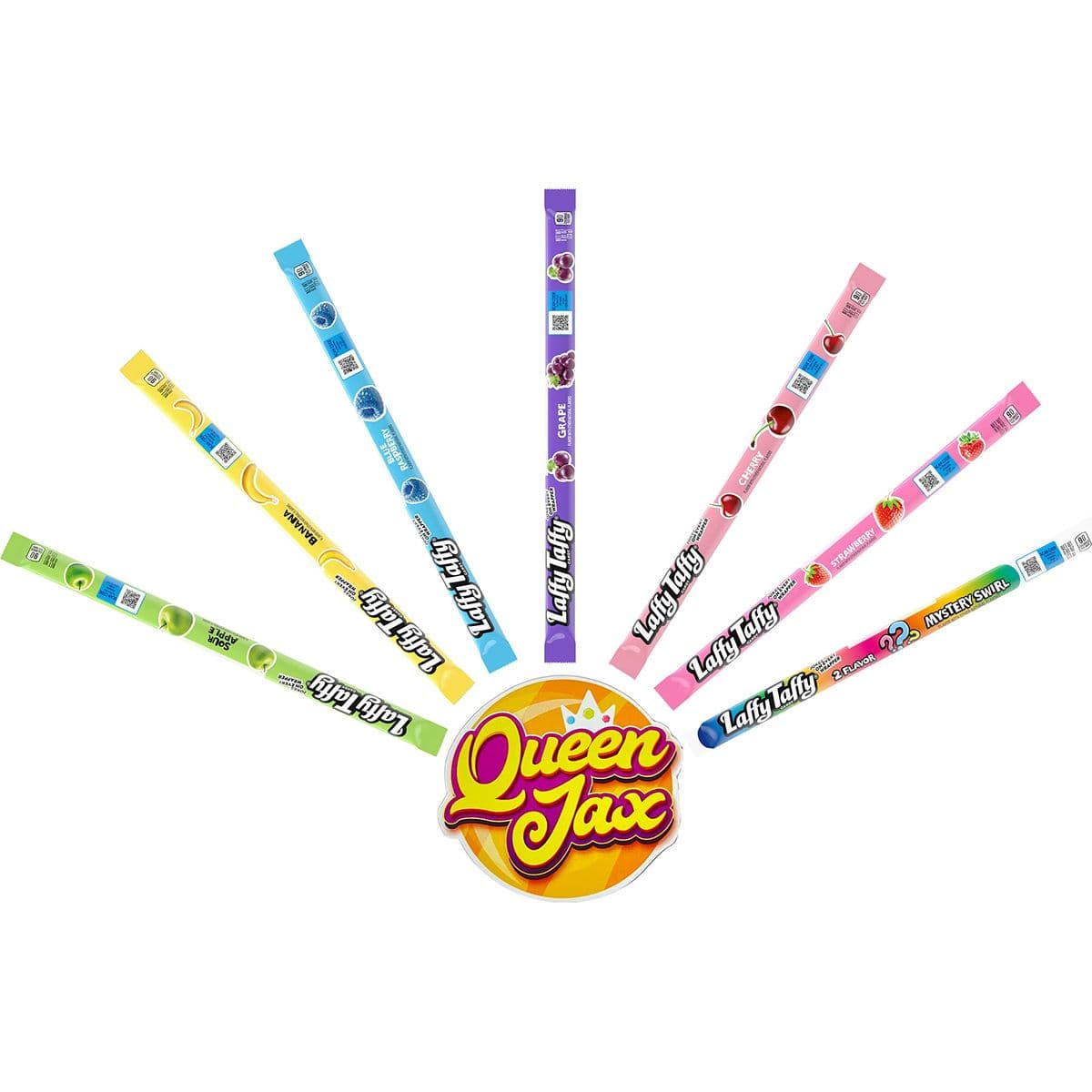 Laffy Taffy Ropes Variety Pack  42 pack 6 of Each Flavor  All 7 Flavor Individually Wrapped Candy Assortment  Banana Laffy Taffy Blue Raspberry Laffy Taffy Cherry Laffy Taffy Grape Laffy Taffy Mystery Swirl Laffy Taffy and Sour Apple Laffy Taffy